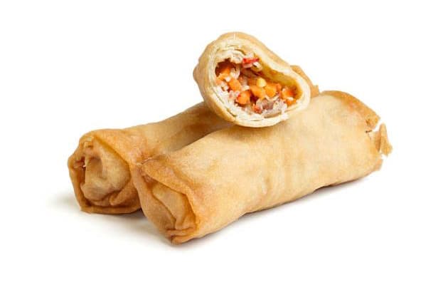 Rollitos de primavera vegetarianos frescos: máquina automática para hacer rollitos de primavera