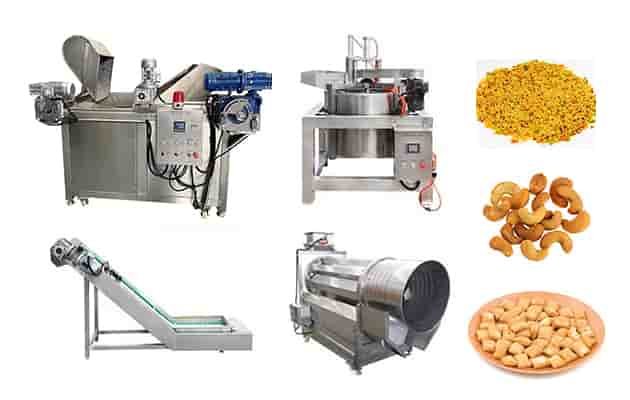 Batch Round Pot Frying Machine in Nuts Production Line Chips Production Line