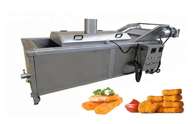 Chicken Nuggets Frying Machine mini continuous Frying Machine