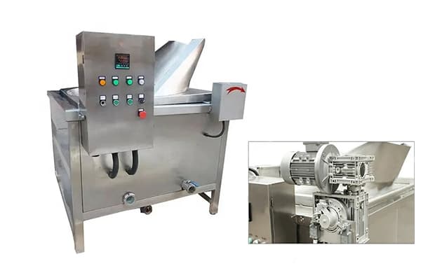 Electric Batch Fryer Round Pot Frying Machine with Automatic Discharge