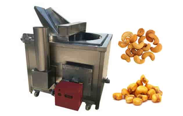 Gas Heating Round Pot Fryer Nuts Fryer Batch Frying Machine