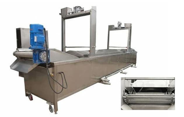 automatic fryer with double layer conveyor belts