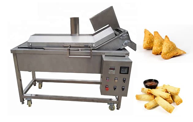 automatic mini fryer spring roll frying machine