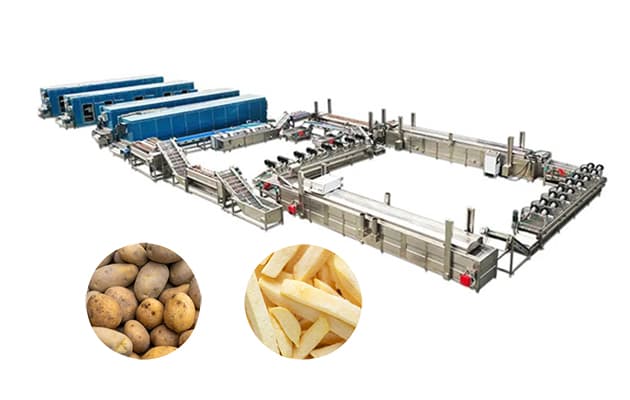 French Fries Production Line 1000kg per hour to United Kingdom