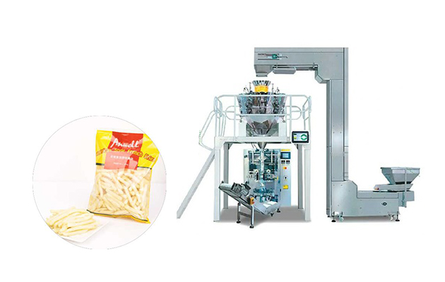 Frozen french fries production line doypack packaging machine