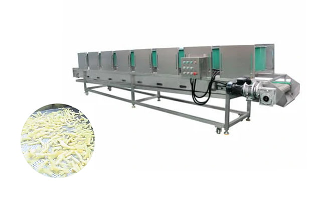 automatic frozen french fries production line air cooling conveyor