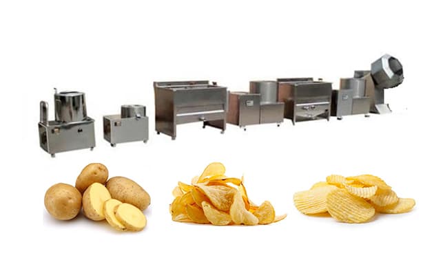 mini potato chips plant Potato chips machine 30kg per hour