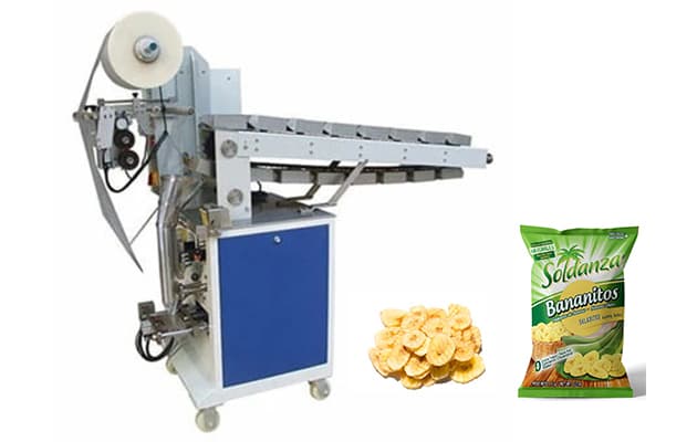 Packing machine for small banana chips making machine