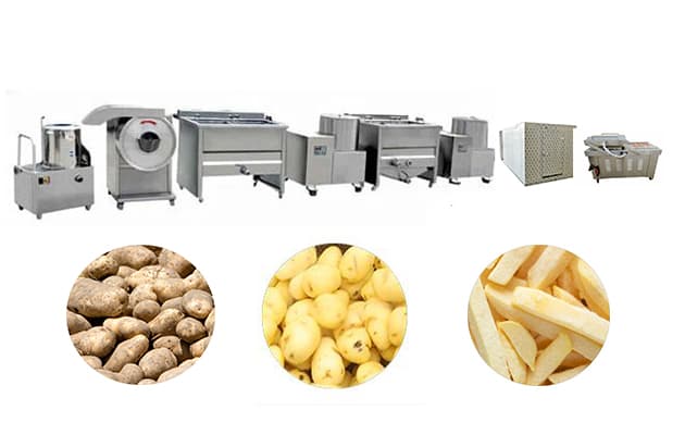 semi automatic french fries production line